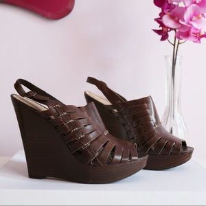 Topshop Leather Wedge